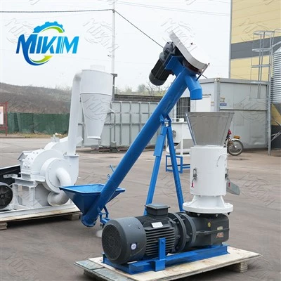 木製ペレット機のライン全体
